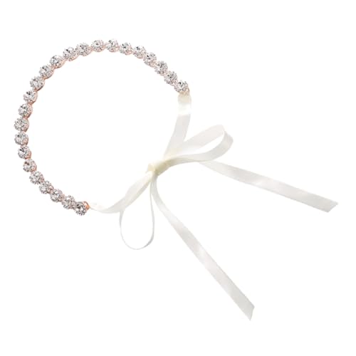HAKIDZEL Eleganter Braut Haarschmuck aus Handgefertigtem Legierungs mit Funkelnden Strasssteinen und Band Komfortabler Haarreif für Hochzeit Verlobung Party und Festliche Anlässe von HAKIDZEL