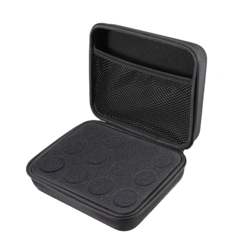 HAKIDZEL Fächer Ätherische Öle Aufbewahrungstasche Eva Schutzbox Wasserabweisend Stoßfest für Flaschen Reise Organizer Kompakt Schwarz von HAKIDZEL