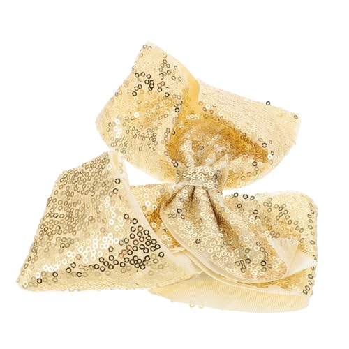 HAKIDZEL Glitzernde Paillettenschleife: Haarspangen, Funkelnde Schleife, Haarspangen, Kopfbedeckung Für Cosplay-kostüm, Mädchen, Kinder, Frauen, Accessoires, Golden von HAKIDZEL