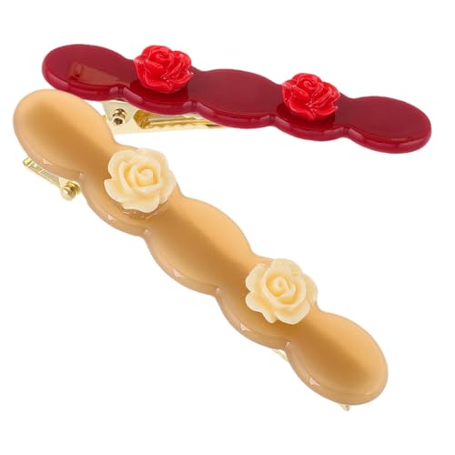 HAKIDZEL Haarnadel Aus Acetat Blumen-design Für Frauen Seitlicher Elegantes Styling-accessoire Bequeme Tragehilfe Mehrfarbig von HAKIDZEL