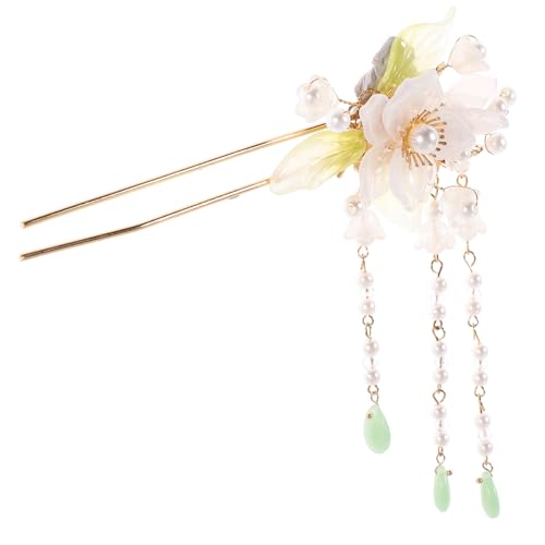 HAKIDZEL Haarstäbchen Chinesisch Mit Blume Und Quaste Haaraccessoires Für Damen Und Brautjungfern Traditioneller Kopfschmuck Für Hanfu Und Festlichkeiten von HAKIDZEL