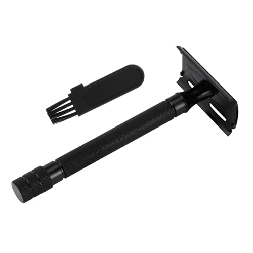 HAKIDZEL Haltbarer Manueller Rasierhobel aus Metall Wiederverwendbarer Sicherheitsrasierer mit Geschlossenem Klingendesign Sanftes Gesichtshaarentfernungstool für Damen und Herren von HAKIDZEL