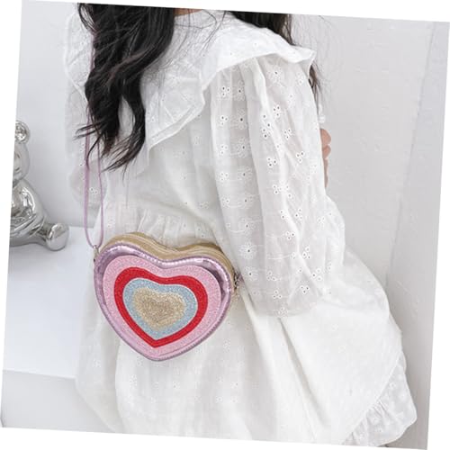 HAKIDZEL Herzförmige Crossbody Tasche für Mädchen Leichte Pu-schultertasche Modische Kleine Umhängetasche Langlebig und Vielseitig als Geldbörse und Accessoire Trendiges Design in Gold von HAKIDZEL