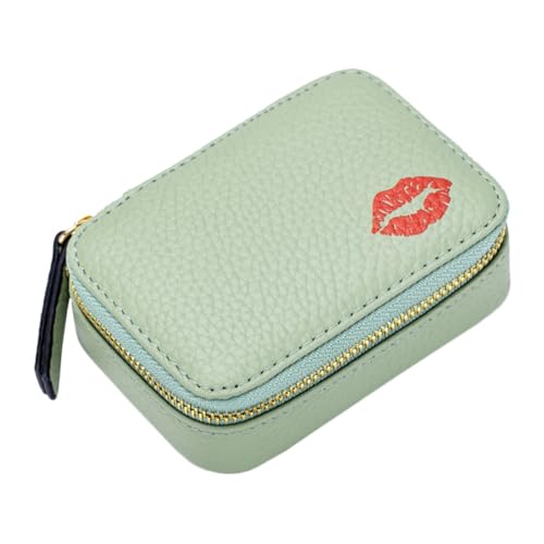 HAKIDZEL Make-up Koffer Aus Leder Lippenstift Aufbewahrungstasche Mit Spiegel Reisen Kosmetiktasche Für Damen Und Mädchen Outdoor Verwendung von HAKIDZEL