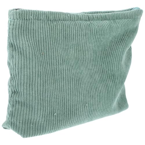 HAKIDZEL Kosmetiktasche Cordstoff Groß mit Vielseitigen Fächern Weiche Schminktasche für Teenager und Damen Tragbare Make Up Aufbewahrungstasche für Reisen und Alltag Stilvolle Grüne von HAKIDZEL