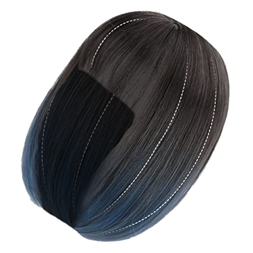 HAKIDZEL Kurze Perücke Mit Geraden Fransen Natürliche Haarfarbe Damen Cosplay-perücke Modische Kurzhaarfrisur Für Partys Und Alltag Einfache Anwendung Ohne Kleber von HAKIDZEL