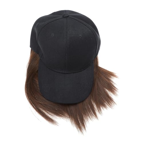 HAKIDZEL Kurzhaar Perücke mit Gerader One Piece Hutkappe Hitzebeständiges Fasermaterial Natürlicher Look Eleganter Stil für Damen Vielseitig Kombinierbar Angenehm zu Tragen Modisches von HAKIDZEL