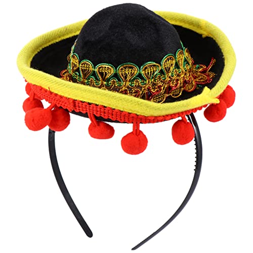 HAKIDZEL Kleiner Hut Haarreif für Mexiko Party Verstellbar Lichtecht Dekorativer Kopfschmuck für Karneval und Kostümpartys für Damen und Herren Partyzubehör von HAKIDZEL