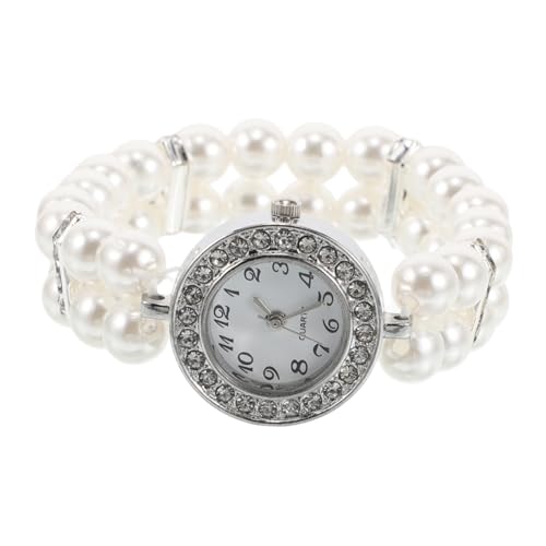 HAKIDZEL Perlenarmband Schmuck Modische Uhren Vintage Uhren Für Damen Zierliche Golduhren Für Damen Manschettenuhr Weihnachtsuhren Damen Golduhren Für Damen Zierliche Weiße von HAKIDZEL