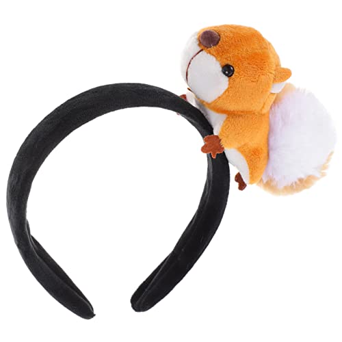 HAKIDZEL Plüsch-Eichhörnchen-Stirnband Plüsch- -Stirnband -Kopfschmuck kinder stirnband stirnbänder kinder kuscheltier Eichhörnchen Stirnband Partygeschenke für Kinder niedlich Ausgabekarte von HAKIDZEL