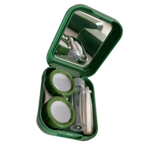 HAKIDZEL Kontaktlinsenkoffer Farbig Süßes Etui Kleiner Kontaktlinsenhalter Aus Organizer Mit Spiegel Und Werkzeug Für Reisen Und Outdoor-aktivitäten von HAKIDZEL