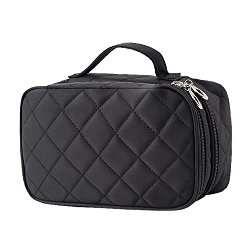 HAKIDZEL 1stück Tragbare Kosmetiktasche Mit Doppel-Layer Design Multifunktionale Make-up Aufbewahrung Für Reisen Für Männer Und Frauen Große Kapazität Mit Spiegel von HAKIDZEL