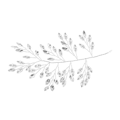 HAKIDZEL Rhinestone Braut Haarschmuck Silber Perlen Haarkette Handgefertigt Hochzeit Haarschmuck Leicht Elegant Für Braut Festliche Anlässe Partys Und Jubiläen von HAKIDZEL