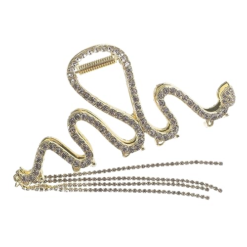 HAKIDZEL Rhinestone Snake Shape Haarspange Für Damen Große Haarklammer Mit Quaste Für Dickes Und Dünnes Haar Haaraccessoire Für Hochzeiten Und Partys von HAKIDZEL