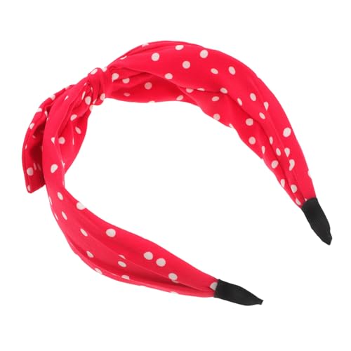 HAKIDZEL Kawaii Haarreif Mit Großer Schleife Und Niedlichen Hasenohren Für Make-up Und Gesichtswäsche Für Partys Und Outfits Rot von HAKIDZEL