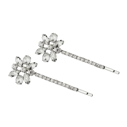 HAKIDZEL Kristall Haar Haarspange Kristall-haarnadel-dekorationen Strass Dekorative Bobby Pins Phantasie Bobby Pins Für Frauen Haarspangen Aus Metall Für Damen Seitenclip Mode Fräulein von HAKIDZEL