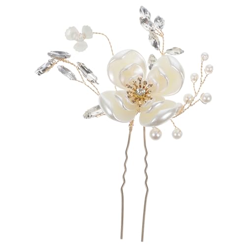 HAKIDZEL U Förmige Haarspange mit Mehrlagiger Blumenverzierung Braut Haarschmuck für Hochzeiten Festliche Haaraccessoires für Damen Goldfarben von HAKIDZEL