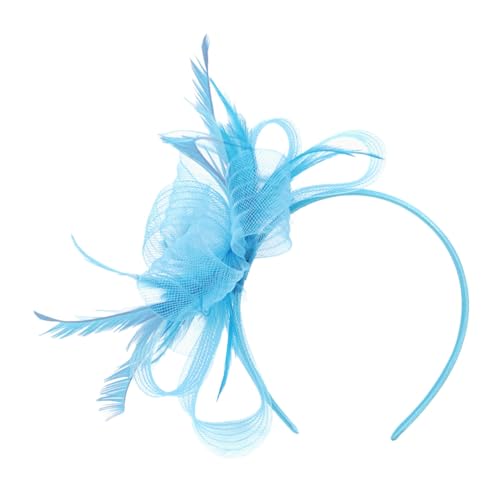 HAKIDZEL Veil Fascinator Haarclip und Haarband mit Federschleier Elegant und Verstellbar für Hochzeit Teeparty Damen Kopfschmuck in Vielseitig Tragbar von HAKIDZEL
