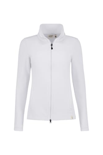 HAKRO #246 DAMEN FLEECEJACKE ECO GRS (DE/NL/SE/PL, Alphanumerisch, 5XL, Regular, Regular, weiß) von HAKRO