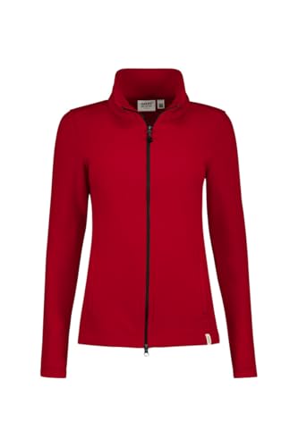 HAKRO #246 DAMEN FLEECEJACKE ECO GRS (DE/NL/SE/PL, Alphanumerisch, S, Regular, Regular, rot) von HAKRO