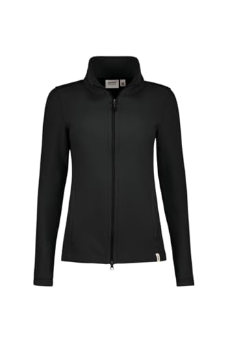 HAKRO #246 DAMEN FLEECEJACKE ECO GRS (DE/NL/SE/PL, Alphanumerisch, S, Regular, Regular, schwarz) von HAKRO