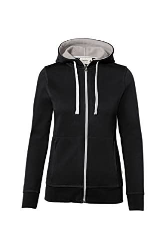 HAKRO Damen Jacke mit Kapuze "Bonded" - 255 - schwarz/silber - Größe: 3XL von HAKRO