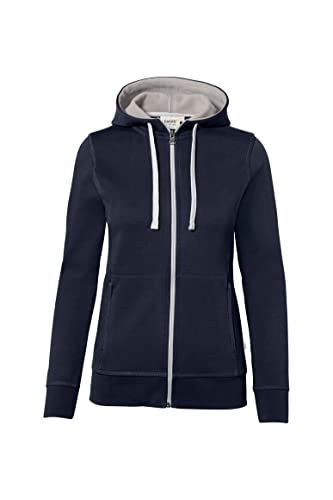 HAKRO Damen Jacke mit Kapuze "Bonded" - 255 - tinte/silber - Größe: XXL von HAKRO