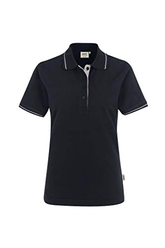 HAKRO Damen Polo-Shirt Casual - 203 - schwarz/silber - Größe: M HAKRO Damen Polo-Shirt Casual - 203 - schwarz/silber - Größe: M von HAKRO