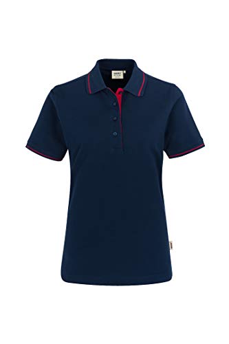 HAKRO Damen Polo-Shirt Casual - 203 - tinte/rot - Größe: XL von HAKRO