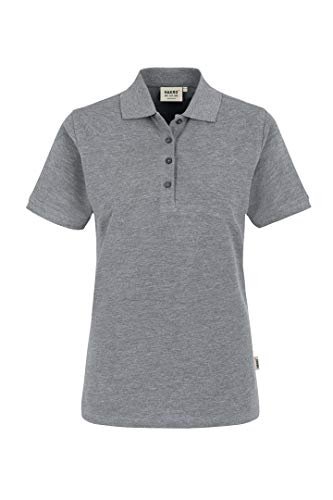 HAKRO Damen Polo-Shirt "Classic" - 110 - grau meliert - Größe: L von HAKRO