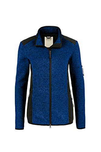 HAKRO Damen-Strickfleecejacke Churchill, Royalblau meliert, S von HAKRO