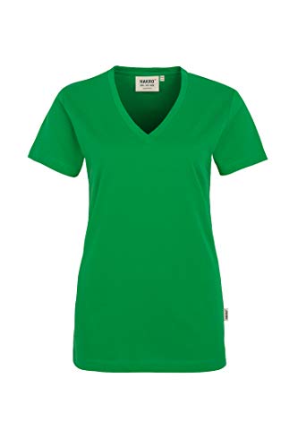 HAKRO Damen V-Shirt „Classic“ - 126 - kelly green - Größe: 3XL von HAKRO