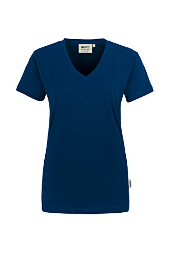 HAKRO Damen V-Shirt „Classic“ - 126 - marine - Größe: M von HAKRO