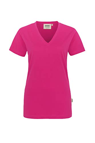 HAKRO Damen V-Shirt „Classic“ - 126 - rosa - Größe: 3XL von HAKRO