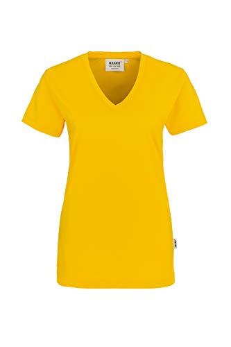 HAKRO Damen V-Shirt „Classic“ - 126 - sonne - Größe: 3XL von HAKRO