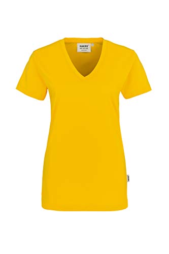 HAKRO Damen V-Shirt „Classic“ - 126 - sonne - Größe: XL von HAKRO