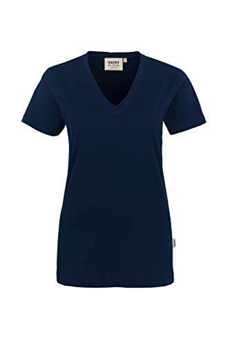 HAKRO Damen V-Shirt „Classic“ - 126 - tinte - Größe: L von HAKRO