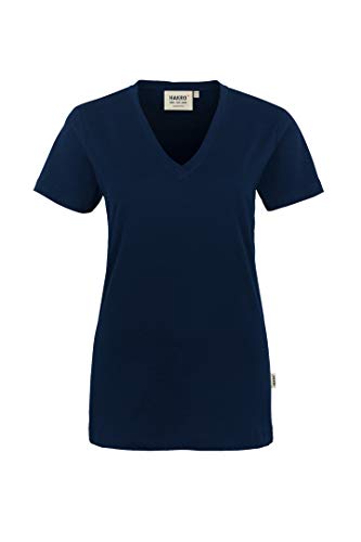 HAKRO Damen V-Shirt „Classic“ - 126 - tinte - Größe: S von HAKRO