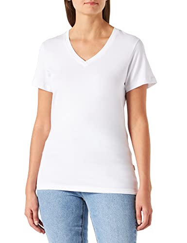 HAKRO Damen V-Shirt „Classic“ - 126 - weiß - Größe: 3XL von HAKRO
