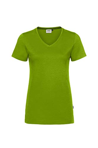 HAKRO Damen-V-Shirt Cotton-Tec, Kiwi, 2XL von HAKRO