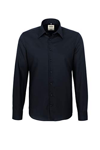 HAKRO Herren Hemd langarm Business Tailored - 105 - schwarz - Größe: L von HAKRO
