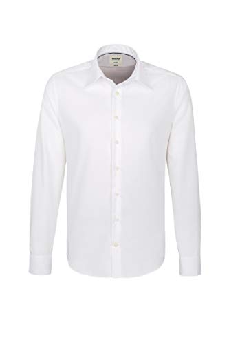 HAKRO Herren Hemd langarm Business Tailored - 105 - weiß - Größe: L von HAKRO