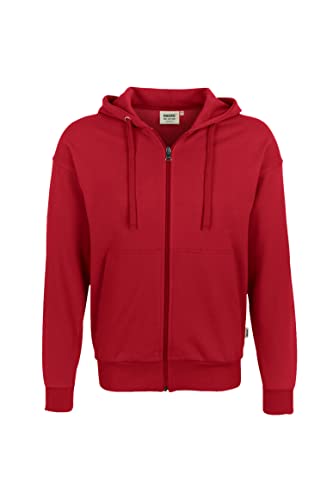 HAKRO Jacke mit Kapuze - 605 - rot - Größe: M von HAKRO