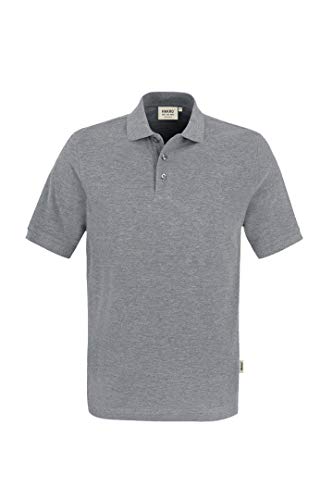 HAKRO Polo-Shirt „Classic“ - 810 - grau meliert - Größe: L von HAKRO