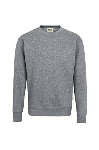 HAKRO Sweatshirt „Premium“ - 471 - grau meliert - Größe: L von HAKRO