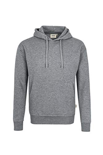 HAKRO Sweatshirt mit Kapuze - 601 - grau meliert - Größe: L von HAKRO