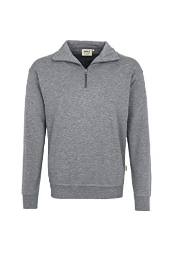 HAKRO Zip-Sweatshirt, grau-meliert, Größen: XS - XXXL Version: XXL - Größe XXL von HAKRO