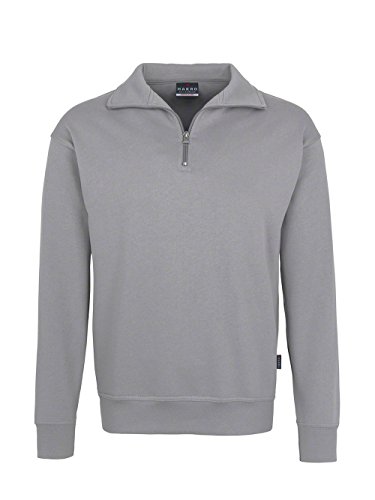 HAKRO Zip-Sweatshirt, mittelgrau, Größen: XS - XXXL Version: L - Größe L von HAKRO