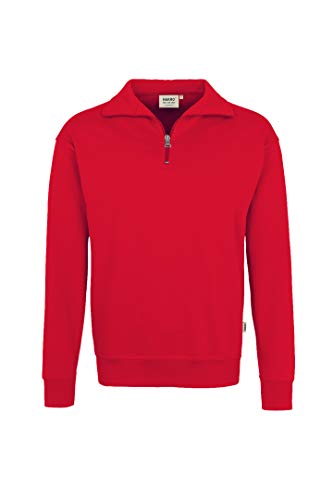 HAKRO Zip-Sweatshirt, rot, Größen: XS - XXXL Version: XL - Größe XL von HAKRO