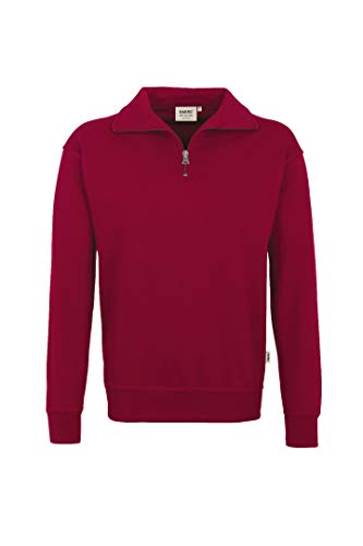 HAKRO Zip-Sweatshirt, weinrot, Größen: XS - XXXL Version: L - Größe L von HAKRO